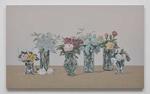 Jessica Halonen; Overcast (Flowers After Manet), 2018-2019; acrylic on linen; 36 x 60 inches