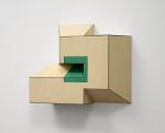 Ted Larsen; True Fiction, 2025; salvage steel, marine-grade plywood, hardware; 9 1/2 x 12 x 2 3/4 in